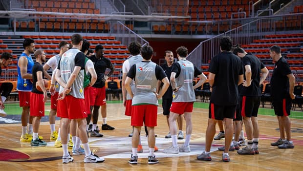 A Milli Erkek Basketbol Takımı'ndan Bosna Hersek Maçı Öncesi Hazırlıklara Kesintisiz Devam