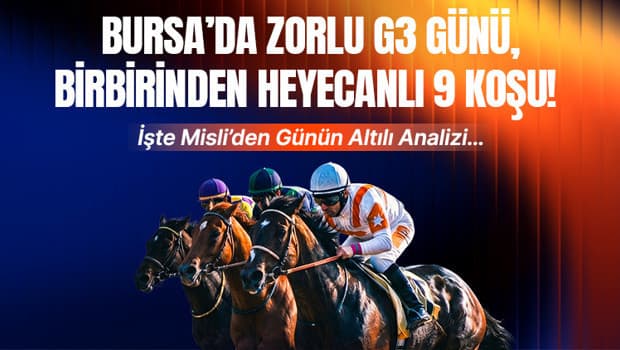 Bursa Osmangazi Hipodromu'nda G3 Heyecanı: Yarışseverleri Zorlu Bir Gün Bekliyor
